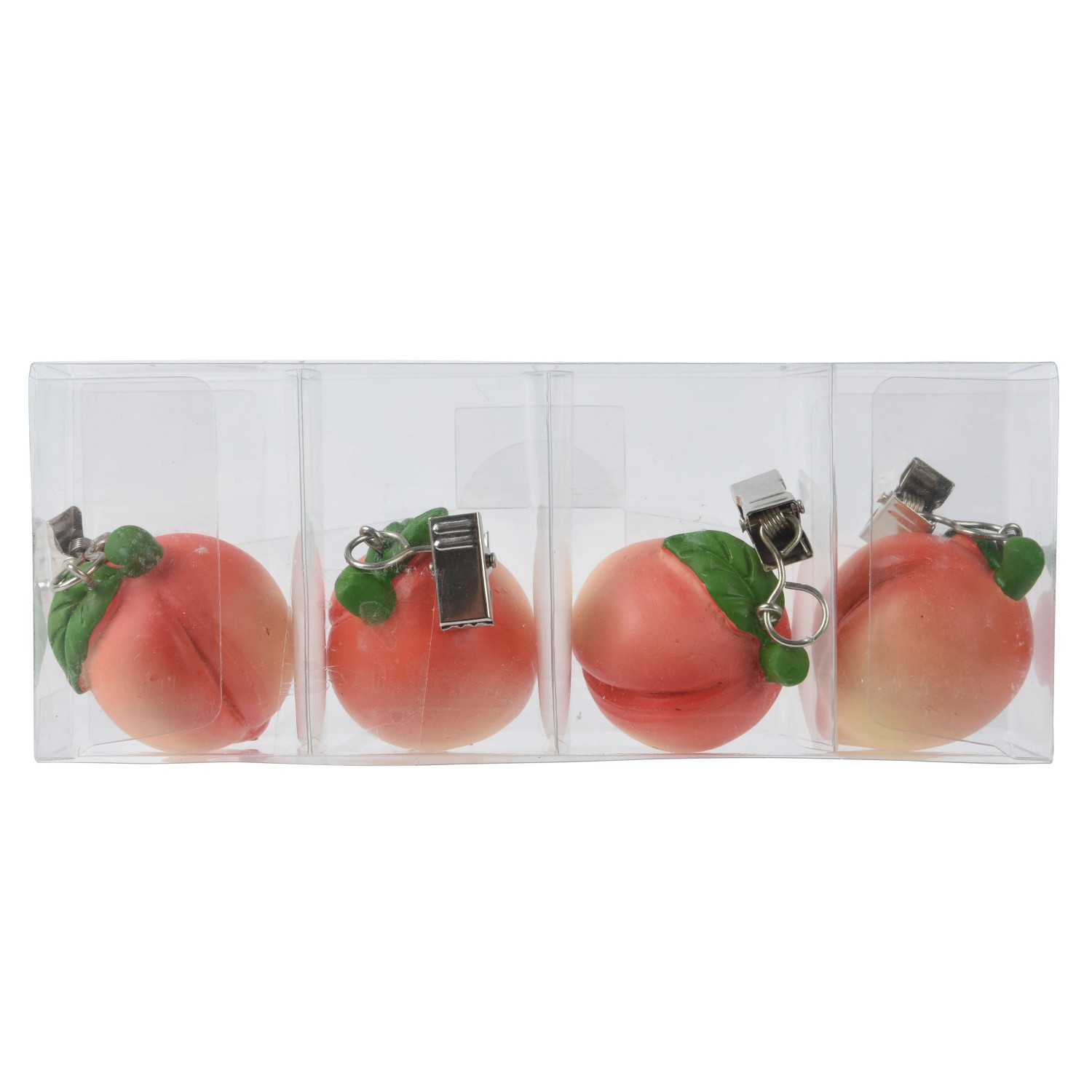 Tischdeckenbeschwerer mit Clips Pfirsich 4-er Set Polyresin Orange-Grün kaufen bei OBI