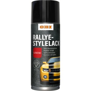 OBI Rallyestyle Lack Spray, Schwarz glänzend, 400ml Dose für Auto- und Stylinglackierungen.