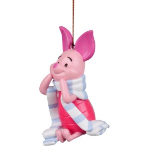 Disney Weihnachtsanhänger: 3D Figur Ferkel mit Schal als Baumbehang.