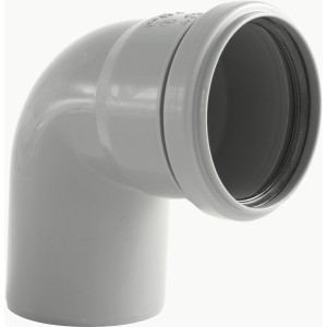 Marley HT-Bogen 87 Grad DN 90, Abwasserrohr in Staubgrau.