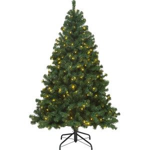 Künstliche grüne Kartano Tanne, 180 cm, mit warmweißen LEDs für weihnachtliche Stimmung.