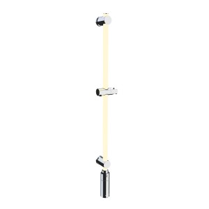 Wenko LED Duschstange, 94 cm, mit warmweißem Licht und Brausehalter.