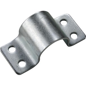 Schwaiger Mastbefestigungsschelle aus verzinktem Stahl, geeignet für Mastrohre bis 42 mm Durchmesser.