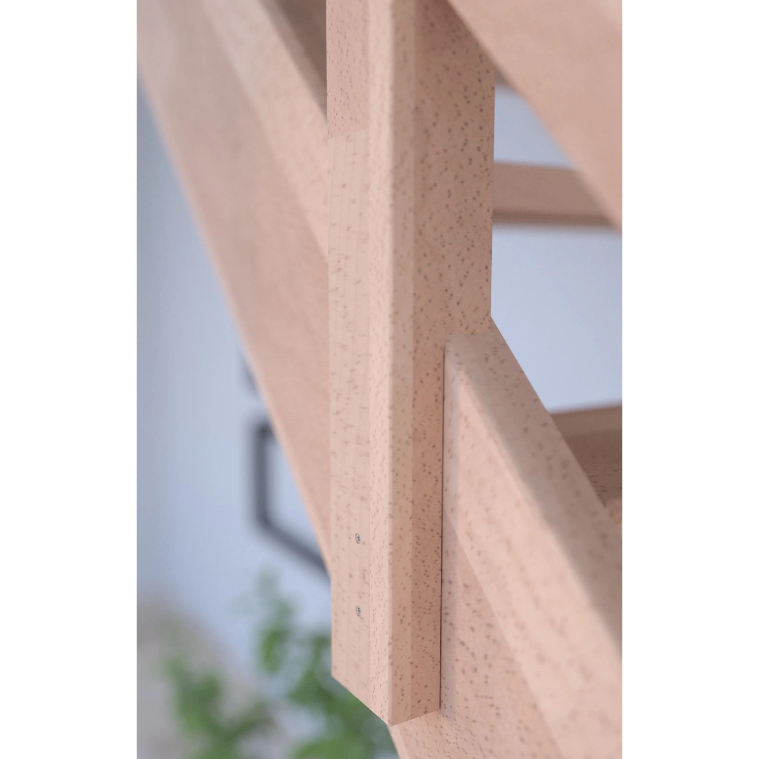 Treppe Mykonos Pro Buche Gerade 80 cm Holz-Edelstahl-Geländer L FSC®_6