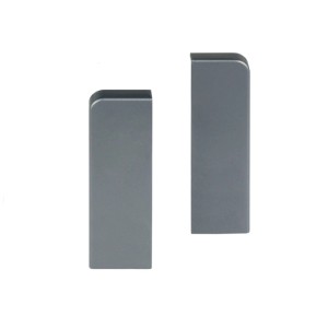 Kosche Endkappen, 16x58mm, Silber, 2er-Set für Sockelleisten.