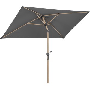 Schneider Marktschirm, 230x150 cm, anthrazit, mit Knickfunktion für Balkon & Garten.