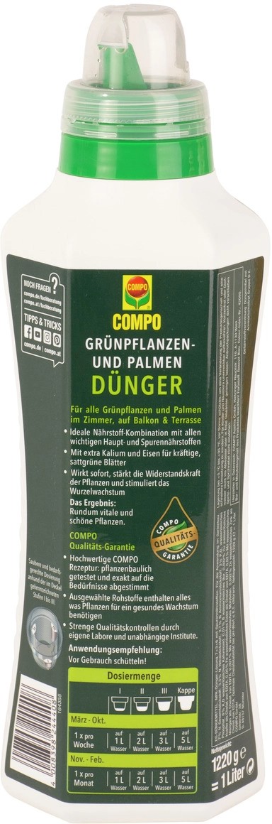 Compo Grünpflanzen und Palmendünger mit Sofortwirkung 1 l kaufen bei OBI