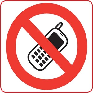 Conacord Aufkleber "Kein Telefon" (85x80mm): Verbotsschild für Mobiltelefone.