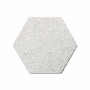 Designpaneele Hexagon Clear Hellgrau Filz 50 cm x 50 cm 3 Stück