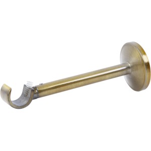 Wandhalterung in Messingoptik für Gardinenstangen, 50x50x140mm.