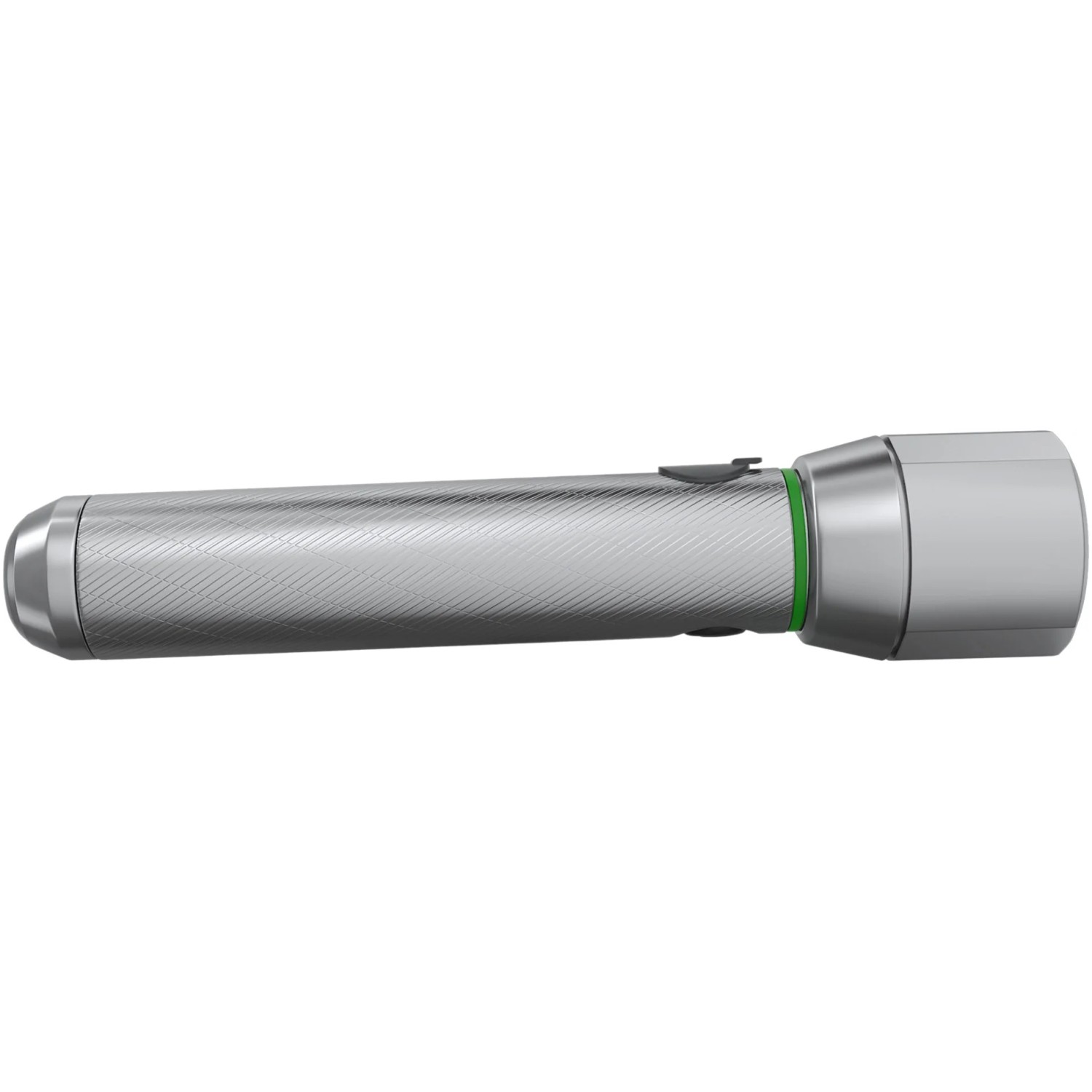 Energizer LED-Taschenlampe Vision HD Rechargeable aus Metall, silberfarben.