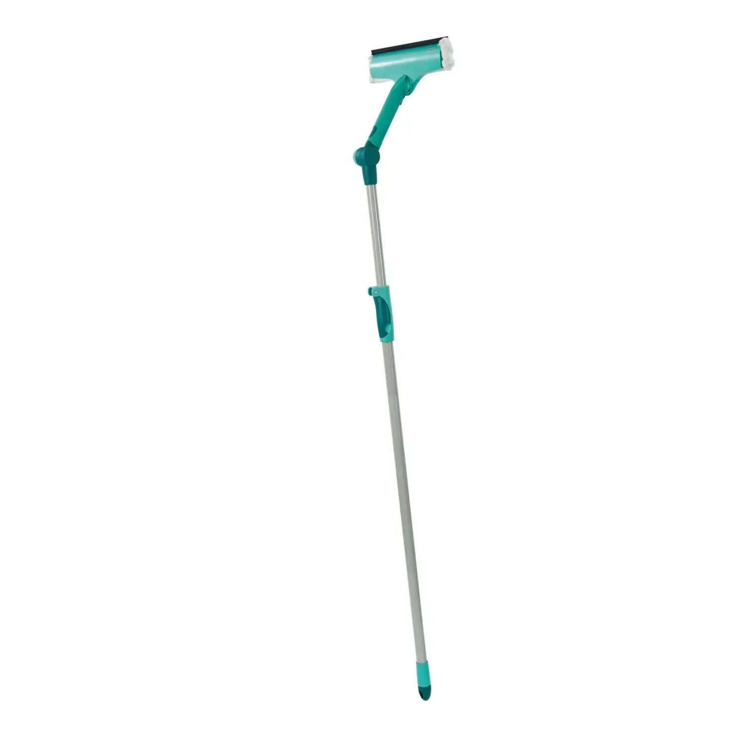 Leifheit Fensterwischer Window & Frame Cleaner L mit Teleskopstiel, blau/silber.