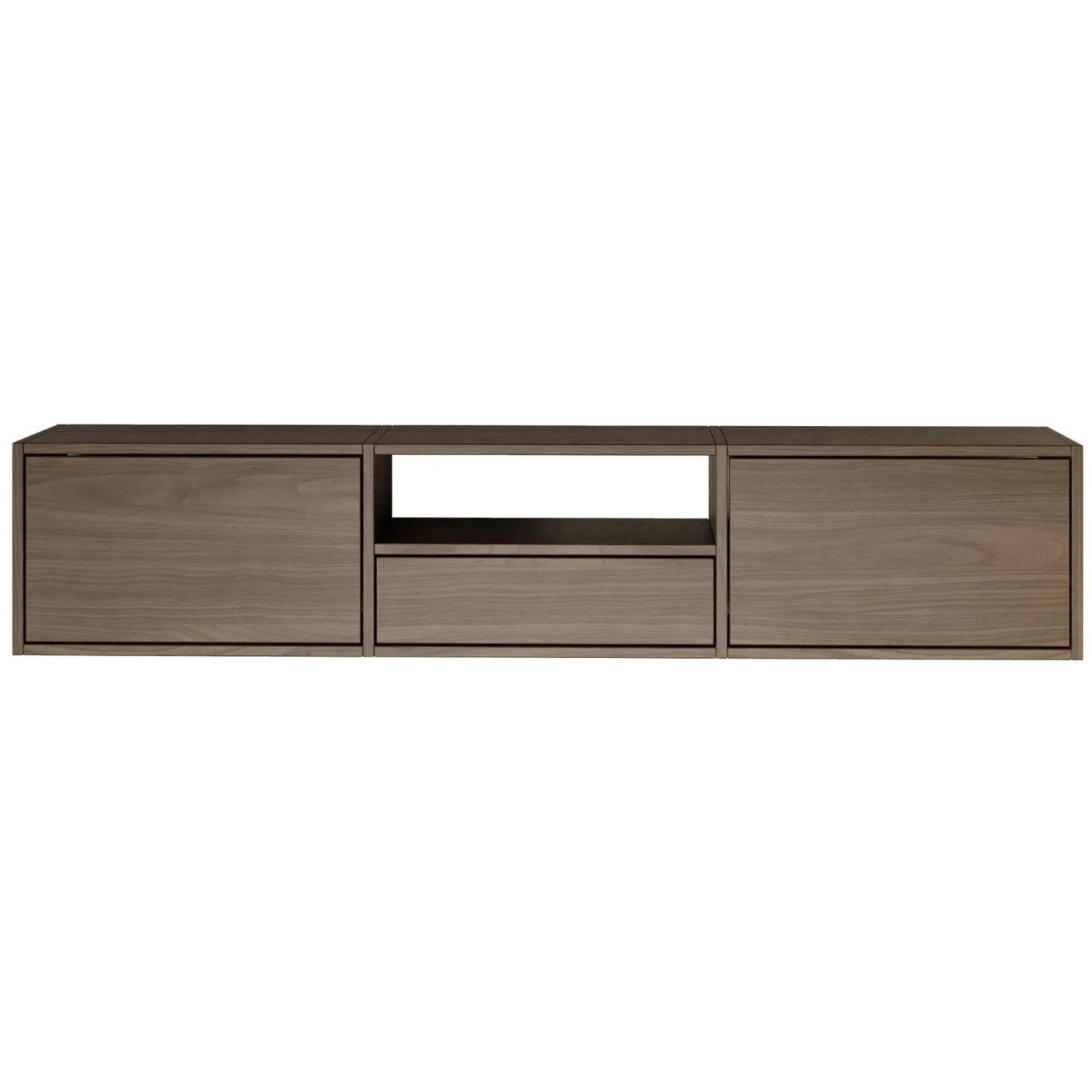 Selsey TV-Hängeboard Framme 150 cm mit Ablage Holzoptik Walnuss_6