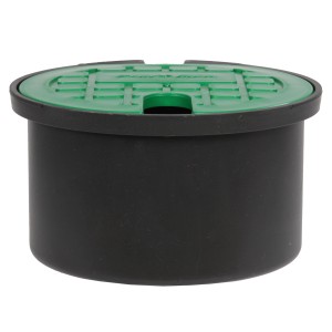 Rain Bird Wassersteckdose, grün, für Sprinkler-Systeme im Garten.