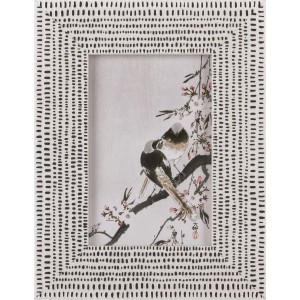 Bilderrahmen Minimalist Zen, 10x15 cm, Kunststoff mit Muster in Schwarz/Weiß.