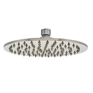 Runde Kopfbrause aus Edelstahl, 20 cm Durchmesser, für Dusche.