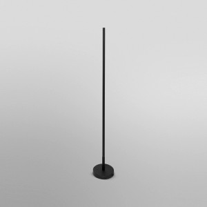 Schwarze Ledvance Smart+ WiFi Stehleuchte Boden Rund, 140 cm hoch, für indirekte Beleuchtung.
