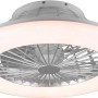 LED-Deckenleuchte Stralsund mit Ventilator, Titan-Optik, inklusive Fernbedienung.