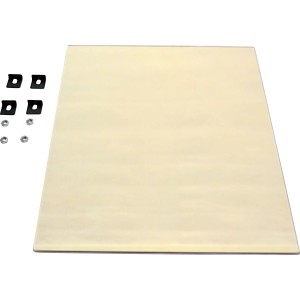 Glasscheibe als Ersatzteil für Kaminofen Tambora 2 und Irina. Inkl. Befestigungsmaterial.