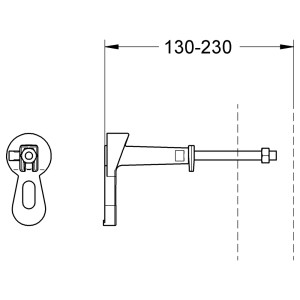 Grohe Rapid SL Wandwinkel für WC-Trockenbauelemente, stufenlos tiefenverstellbar.