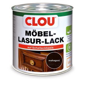 Dose Clou Möbel-Lasur-Lack Mahagoni, Holzlasur für Möbel, seidenglänzend.