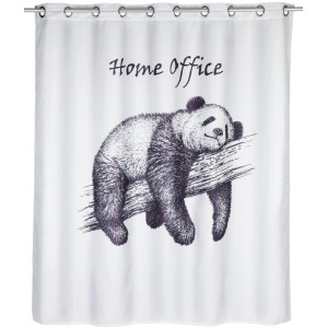 Wenko Duschvorhang Home Office Flex mit Panda-Motiv, 180x200 cm.