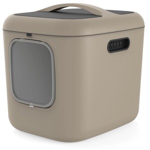 Rotho Katzentoilette Biala XL in Cappuccino für große Katzen oder Mehrkatzenhaushalte.