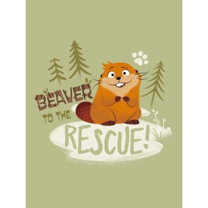 Komar Wandbild Disney Pixar Hoppers Beaver to the Rescue 30 cm x 40 cm Grün