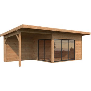 Palmako Gartenhaus Andrea Slide Plus Braun Tauchgrundiert 693 cm x 300 cm FSC®