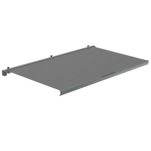 Halbkassettenmarkise Maraca, 4x2,5m, Anthrazit, Solarbetrieb. Sonnenschutz für Balkon und Terrasse.