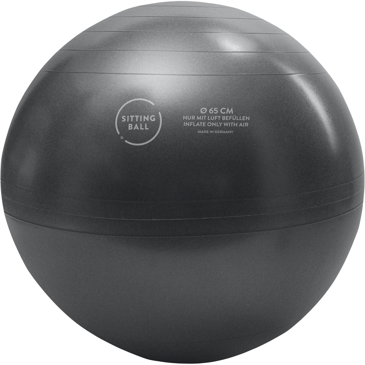 Anthrazitfarbener Sitting Ball Hocker Felt, 65 cm Durchmesser, für komfortables Sitzen.