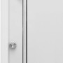 Weiße Haustür ThermoSpace Prime Palermo mit Edelstahl-Stangengriff (Anschlag links).