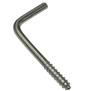 Gardinia Schraubhaken, silber-matt, 2,5 cm, für Vitragestangen. Zubehör im 20er-Pack.