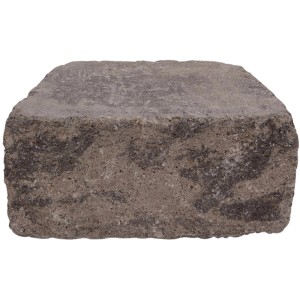 Mauerstein Trapez, anthrazit-schattiert, gespalten, 30/20x20x14 cm. Für Mauersysteme und Einfassungen.