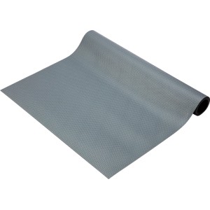 Graue Schrankeinlegematte, 150x50 cm, für Küchen-Ordnungssysteme, zuschneidbar und geräuschdämpfend.