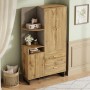 okwish Garderoben Set mit PolsterPaneelen Schuhschrank Flur 110x38x186cm Natur_3