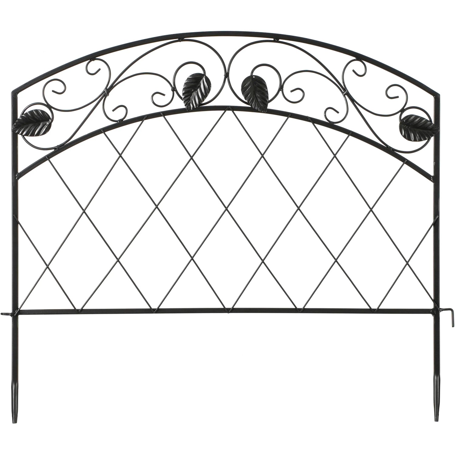Mica Decorations Dekoration Zaun Efeu Gitterzaun Schwarz 56,5 x 48 cm (LxH)  kaufen bei OBI