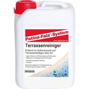 Kanister Patina Terrassenreiniger 2,5l für die Reinigung von Terrassen und Balkonen.