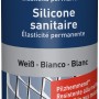 OBI Sanitär-Silikon, weiß, 310ml Kartusche für Bad, Küche und WC.
