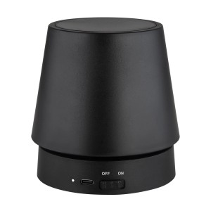 Schwarze, dimmbare Globo Tischleuchte Carlos, 28 cm, aus Kunststoff.