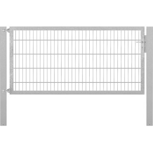 Feuerverzinktes Einzeltor Flexo Plus 200x100 cm mit Pfosten für Gartenzäune.