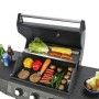 El Fuego Gasgrill San Angelo mit 3 Brennern und Grillgut.