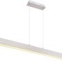Moderne LED-Pendelleuchte Verena, 1-flammig, Nickel matt, dimmbar, für Wohn- und Essbereich.