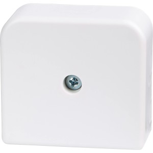 Weiße Aufputz Abzweigdose 55x60mm, IP30, mit Schraube.