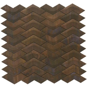 Mosaikmatte Wavy Metall Kupfer 29,5 cm x 30 cm