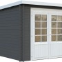 Palmako Gartenhaus Ella 240 x 300 cm Lackiert Dunkelgrau-Weiß FSC®_2