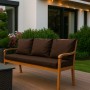Braunes Setgarden Bankkissen für 2-Sitzer Gartenbank, bestehend aus Sitz- und Rückenkissen.
