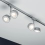 Paulmann URail LED Spot Double Pellet, 2x4W, Chrom matt/Weiß, dimmbar, an Schienensystem.