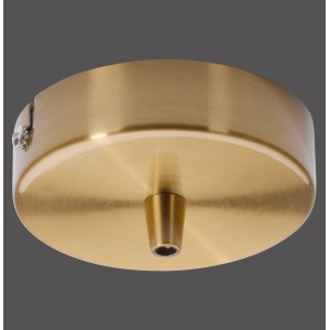 Goldener Lampen-Baldachin, 1-flammig, Durchmesser 10 cm, für individuelle Leuchten-Gestaltung.