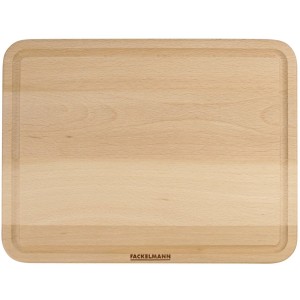Fackelmann Schneidbrett Fair aus Buchenholz, 30x23 cm, mit Saftrille.